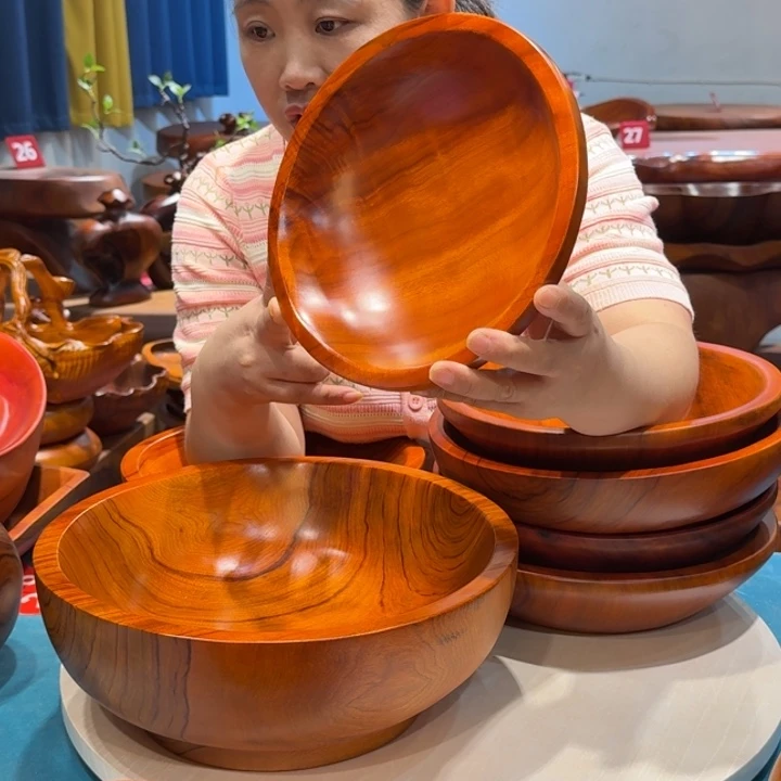 木香樟实木手工圆盘