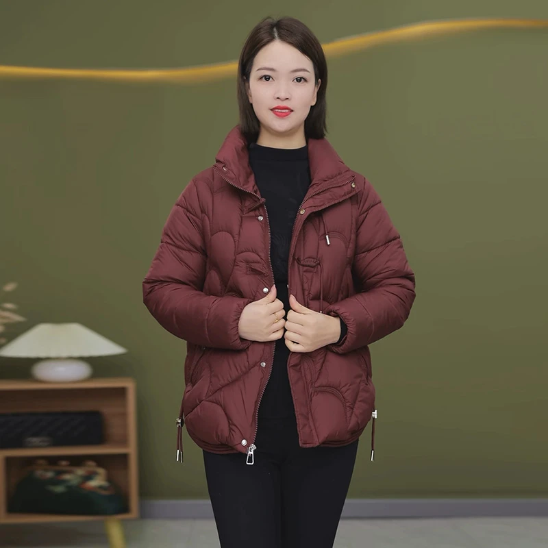 W236中年妈妈女短款棉服休闲外套大码短款棉服女2024年爆款洋气