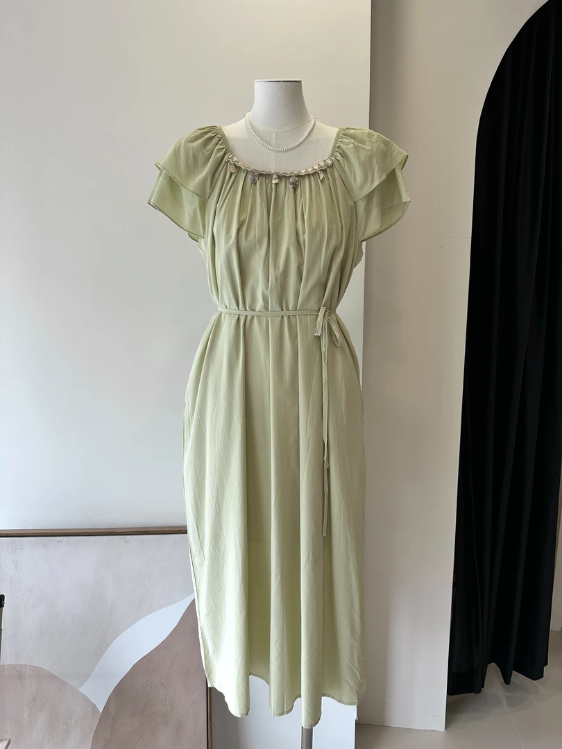 【MY LIFE】   新款民族风系腰带连衣裙       78005