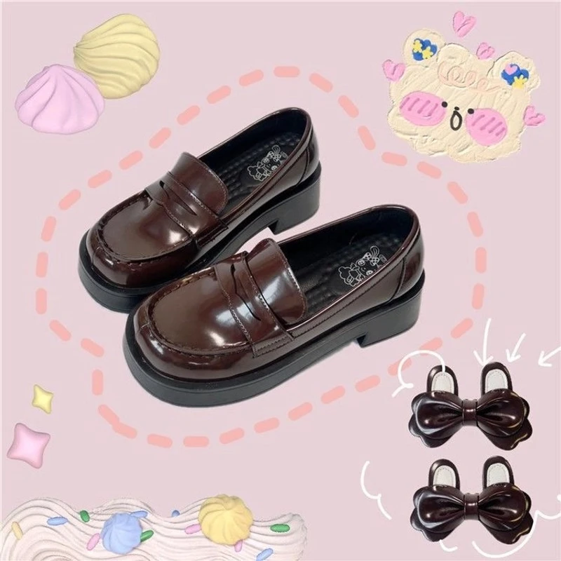 韩版一脚蹬女鞋2025爆款夏季新款厚底乐福鞋英伦风黑色气质jk单鞋