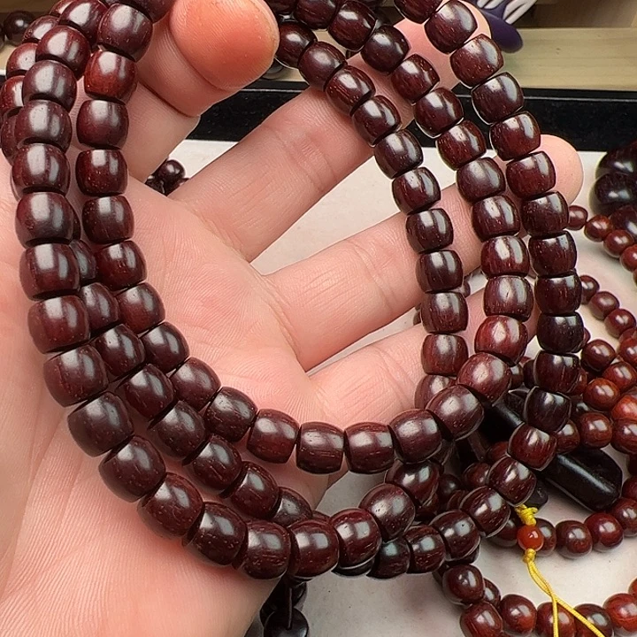 小叶紫檀手串/手链8X9直切高油密金星