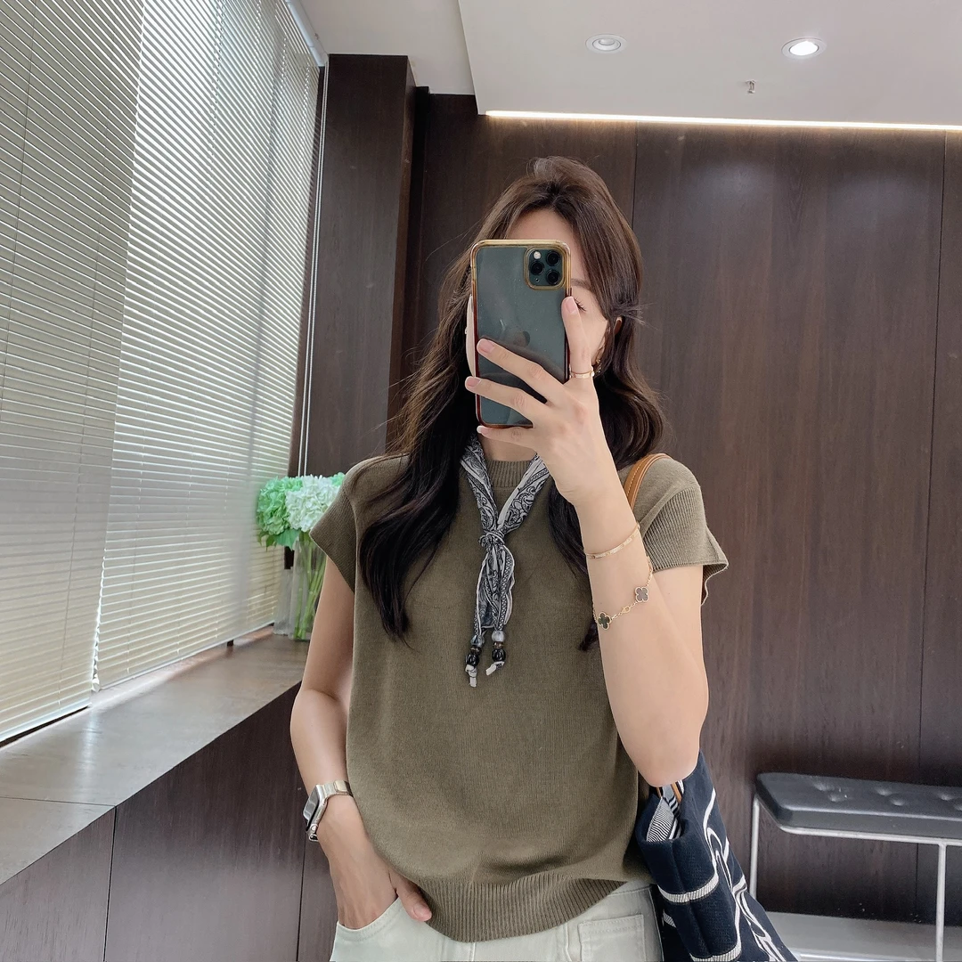 IMFLY金小金自制女装针织衫DYW9585百搭圆领套头洋气女士气质上衣