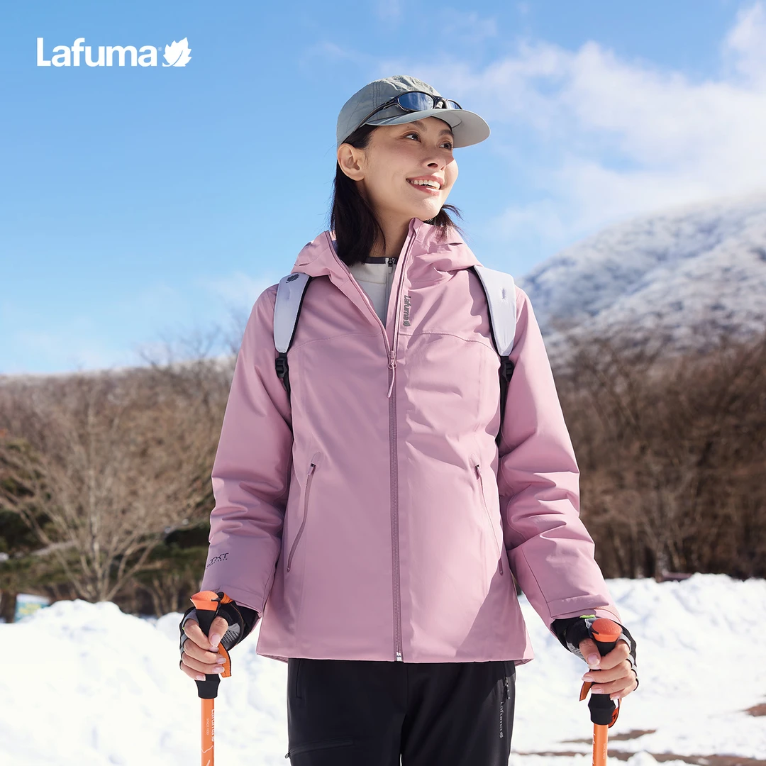 LAFUMA乐飞叶户外25秋冬保暖连帽冲锋衣女防风防水外套LFJU5DH65