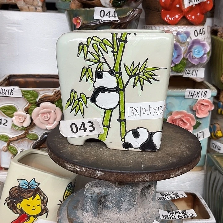 紫砂花盆粗陶材质多肉花盆