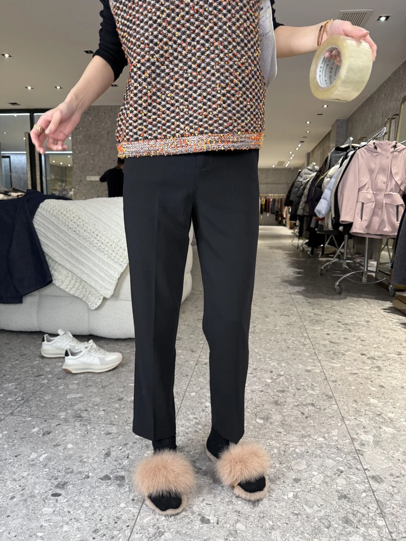 西装小直筒裤进口面料九分女裤PC-91004