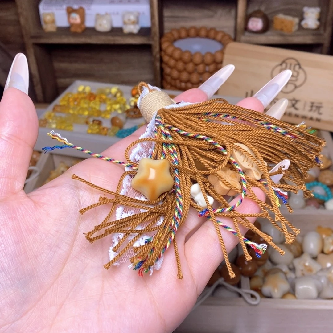 猴头核桃吊坠星星 焦糖玛奇朵