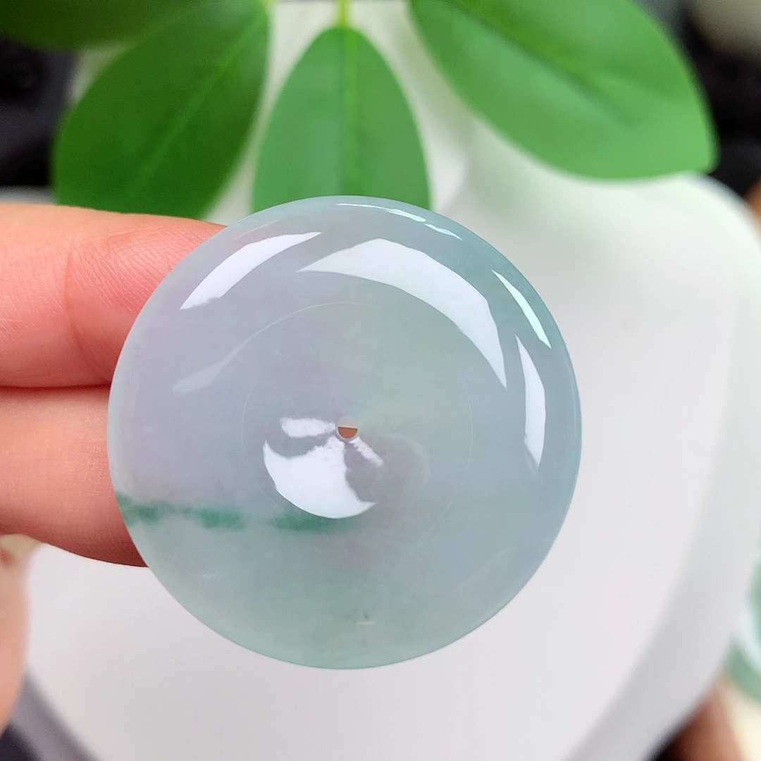 颈饰未镶嵌翡翠平安扣 32.8x5.5mm