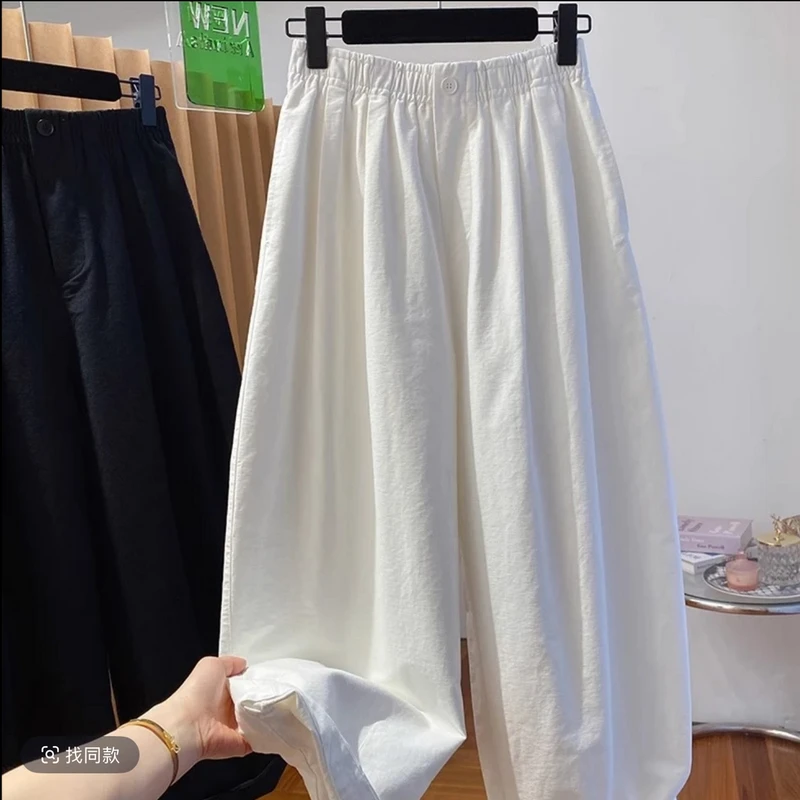 今年流行的白色气球裤女2025新款春夏宽松休闲灯笼阔腿175高个子
