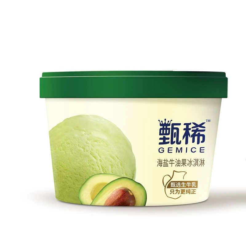 甄稀 奶香牛油果冰淇淋 90克/杯雪糕同城配