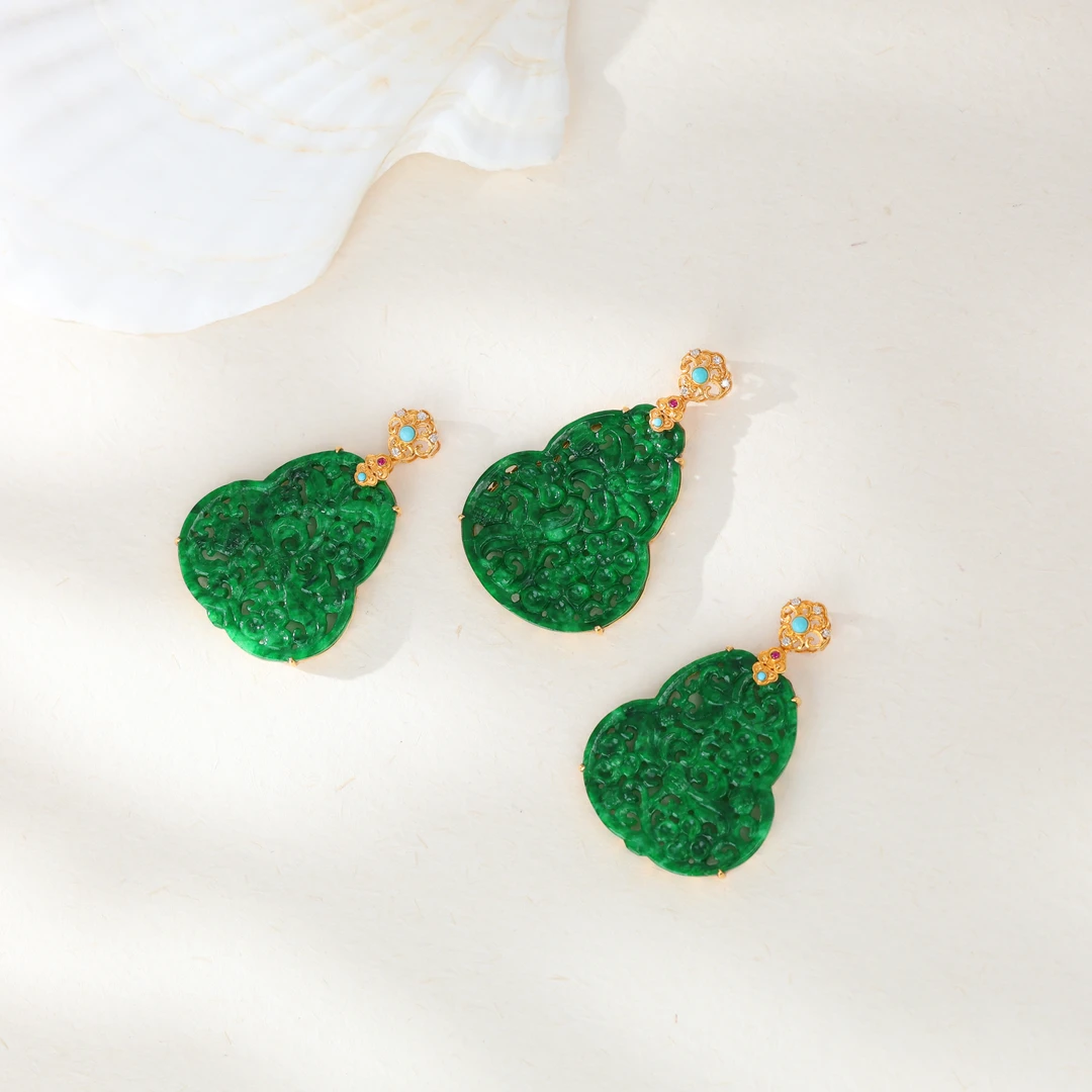 【央博玉】18k翡翠葫芦吊坠-YB92920280-多样性发一|CXQ21