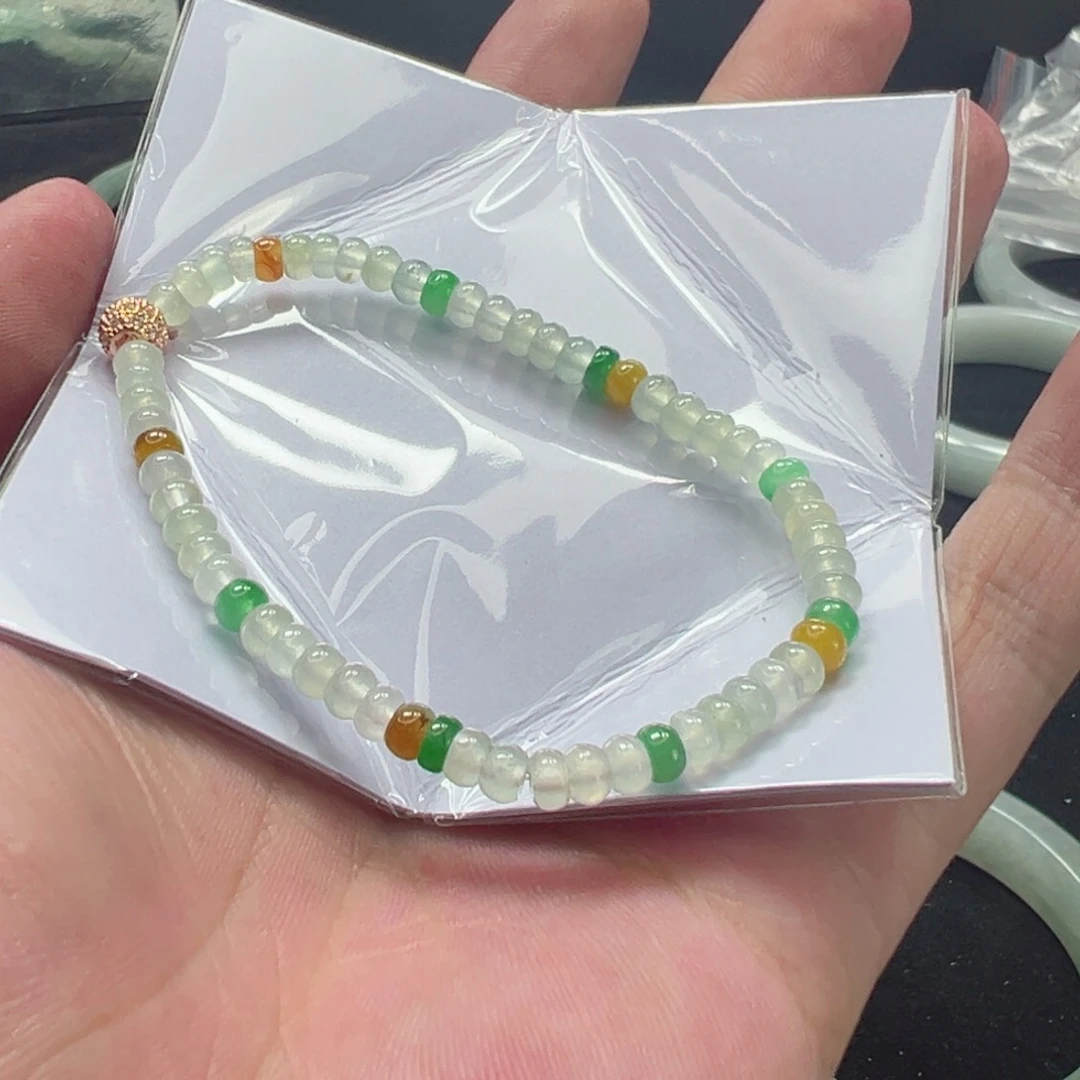 未镶嵌手串翡翠算盘4.6冰润