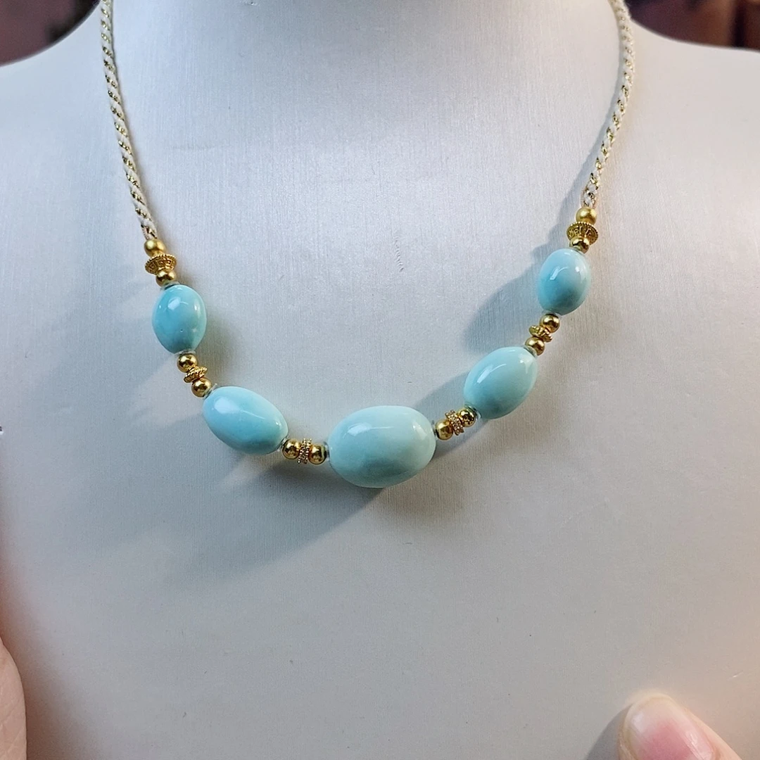 绿松石银S925镀金镶嵌珠宝奇石