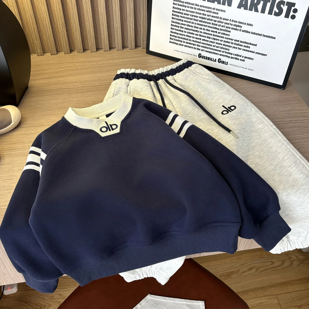 男童秋装套装2025新款春秋款秋季大童卫衣两件套男孩运动酷帅气潮