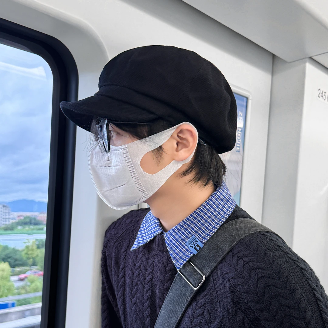 CHUNCC潮帽子男款日系两戴贝雷帽男士画家报童前进帽男秋冬显脸小