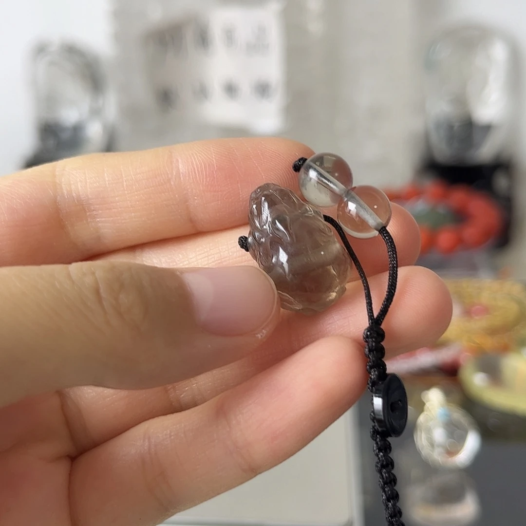未镶嵌手链烟晶矿坑钥匙扣