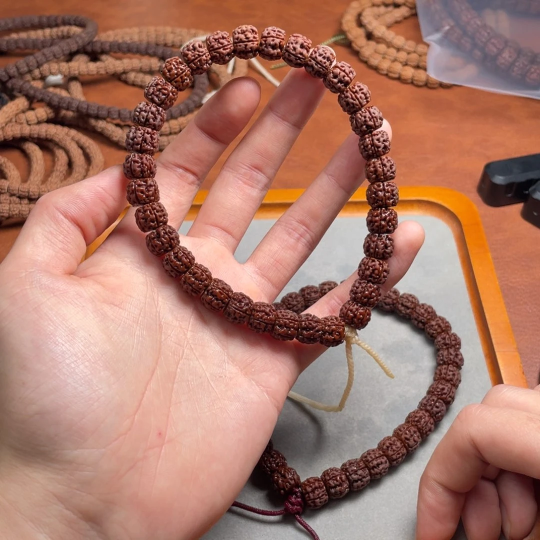 金刚菩提吊坠藏切盘龙手持尺寸80