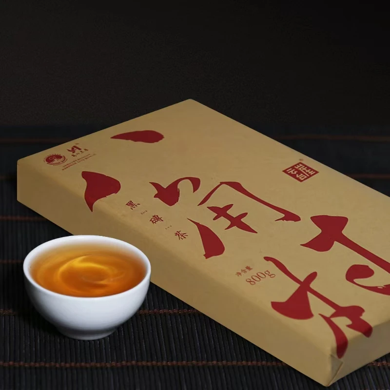 安化黑茶源头茶厂出品高性价比八角村黑砖茶