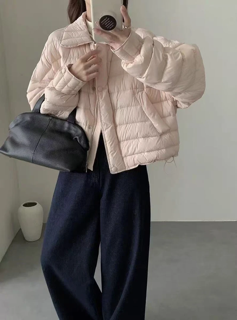 排骨轻薄羽绒服女款白色2025新款冬季短款超好看流行爆款宽松外套