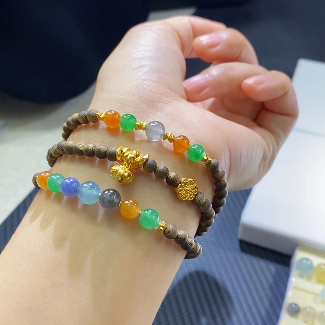 翡翠挂件未镶嵌多圈手串