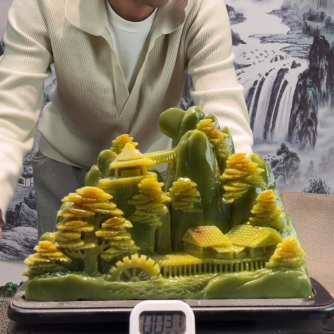 老***贵玉玉摆件多色带底座