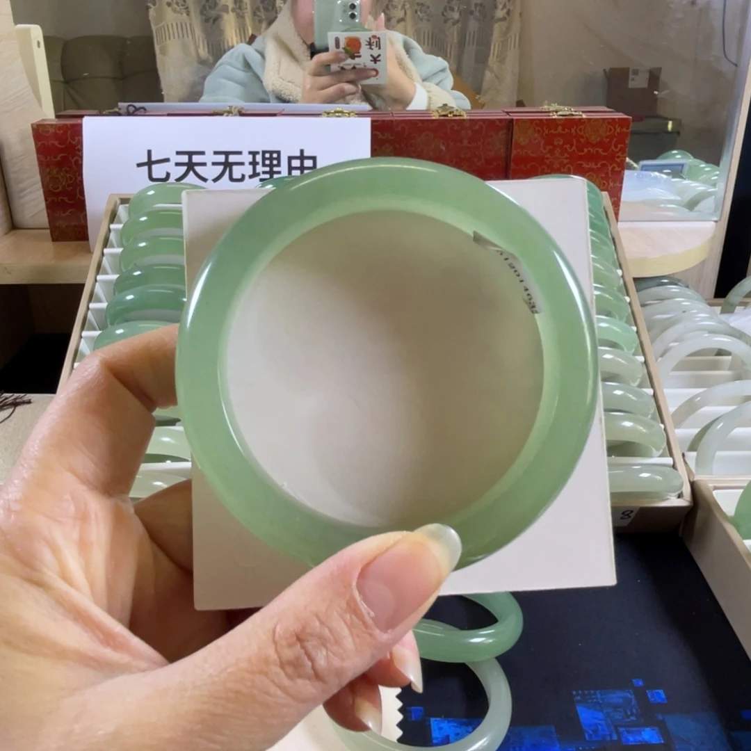 东陵石未镶嵌手镯59.5