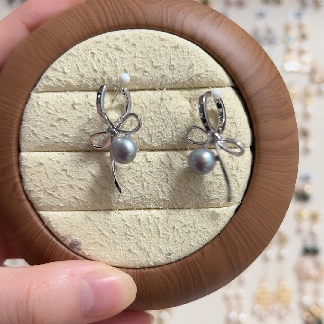 耳饰淡水珍珠银S925镶嵌