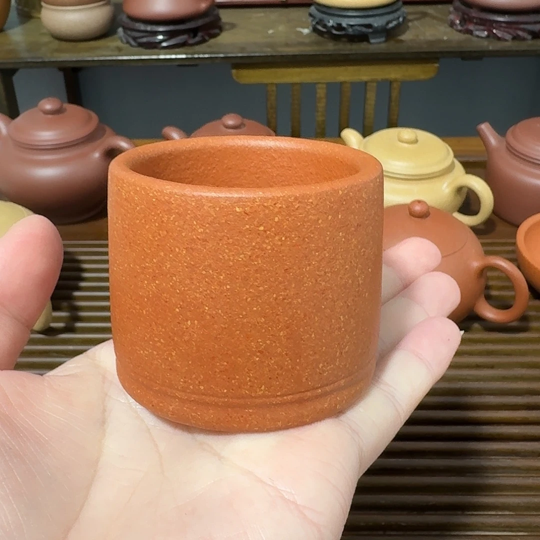久***安紫砂茶壶80cc降坡泥马蹄杯