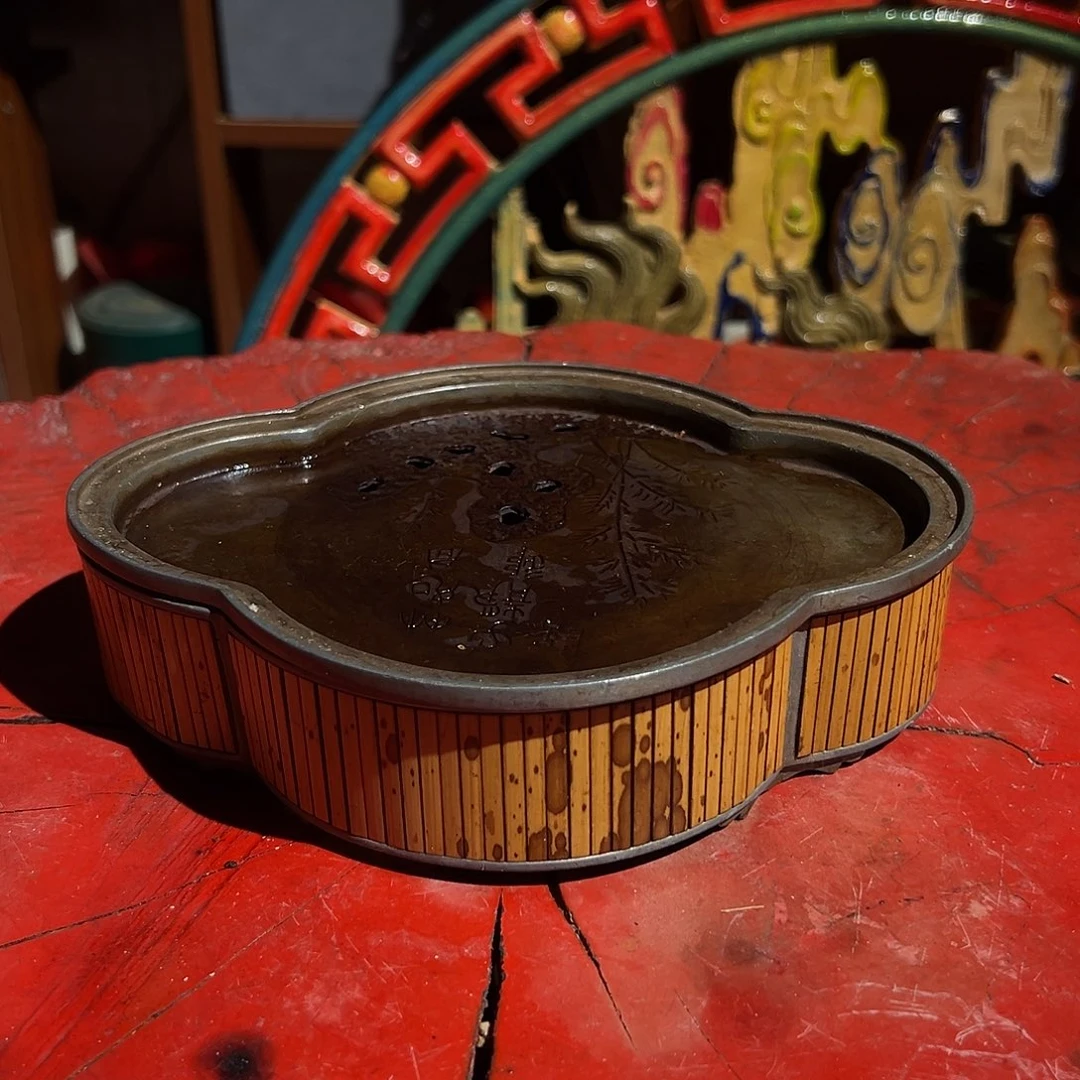海棠香妃竹，大锡太湖石壶承