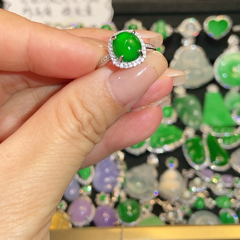 【闪购商品】翡翠戒指未镶嵌天然翡翠