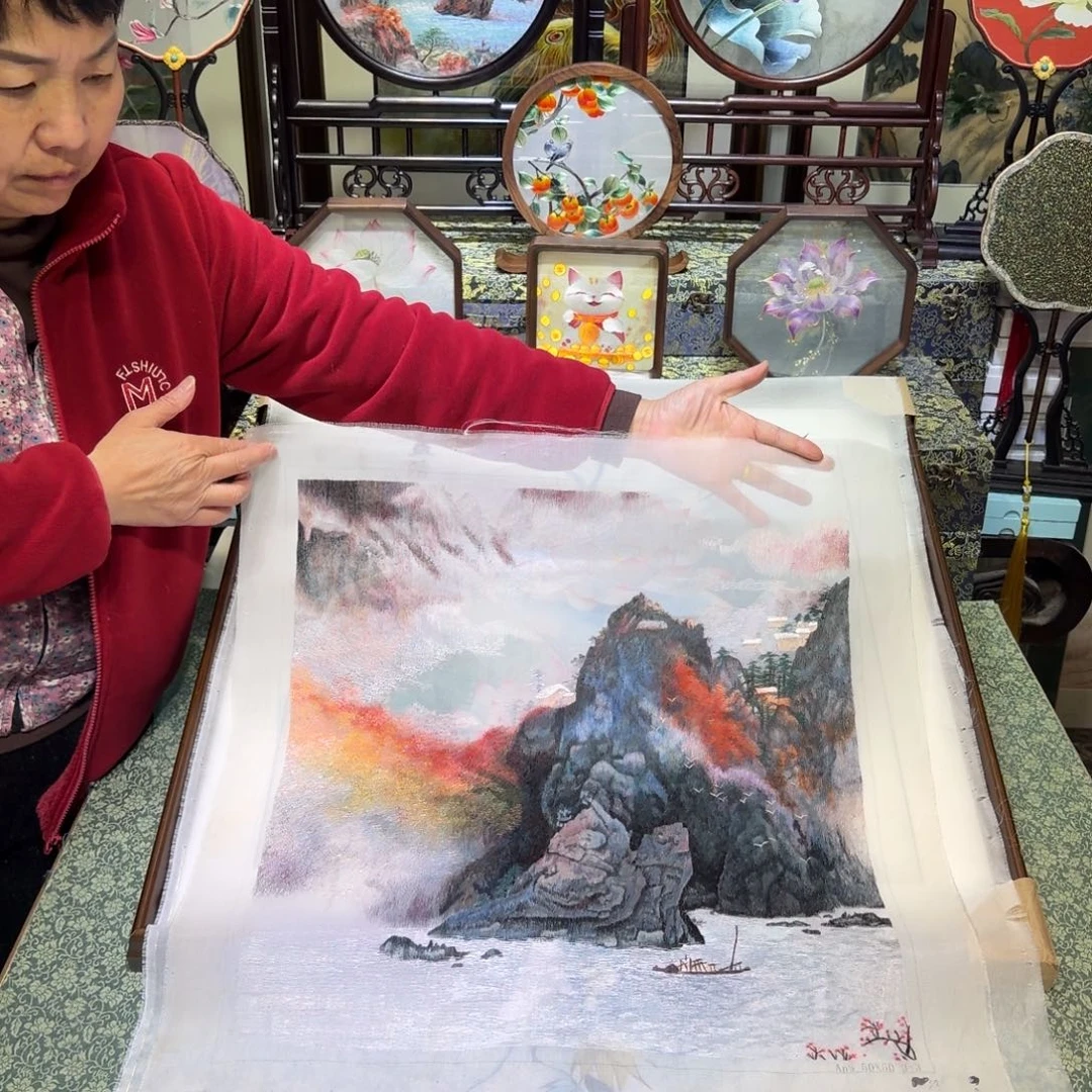 刺绣手工苏绣工艺制作技艺精湛