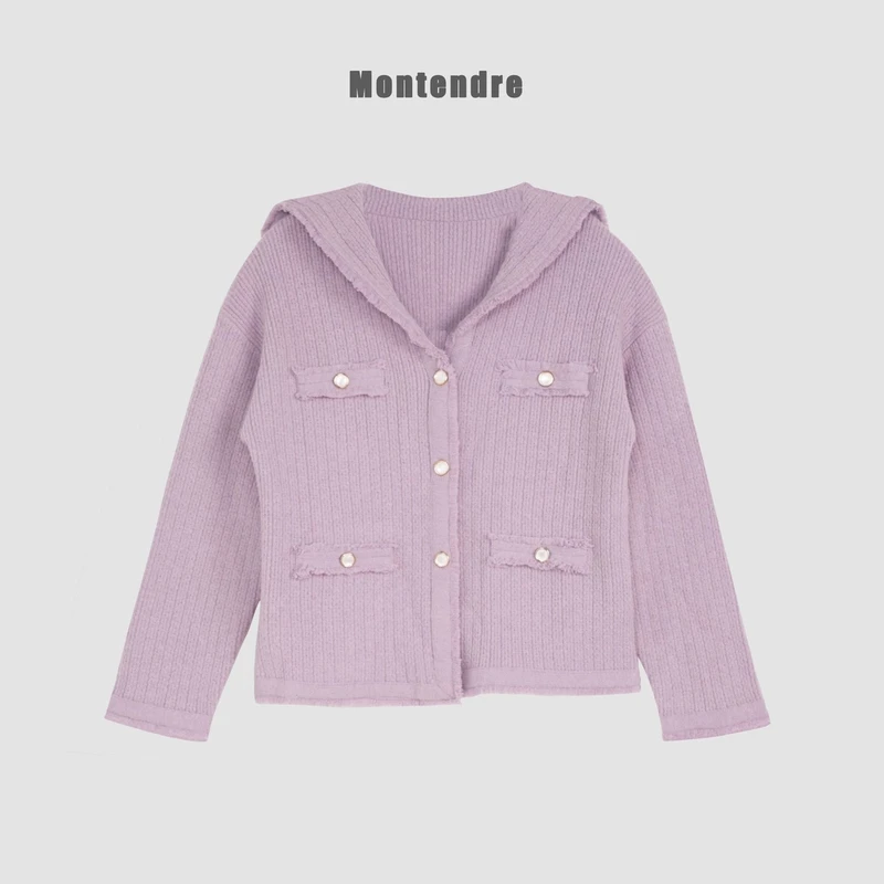 【Montendre】  秋季新款 M 简约时尚气质休闲百搭优雅针织衫