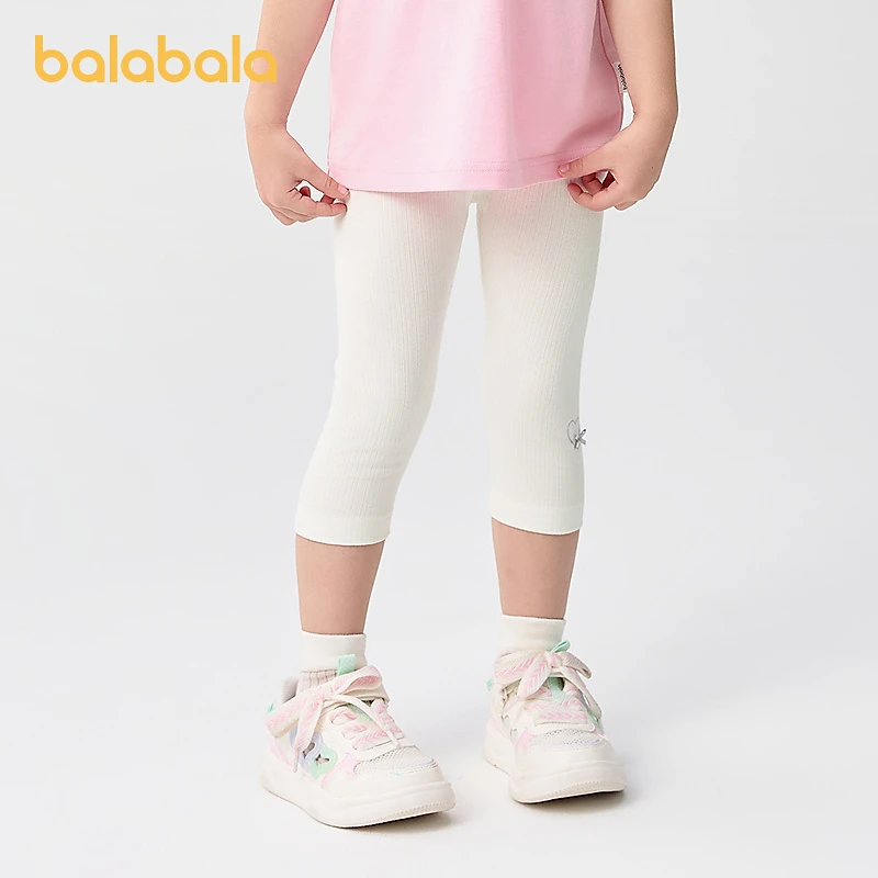 巴拉巴拉童装女童裤子宝宝打底裤婴儿长裤夏季2025新款休闲裤百搭