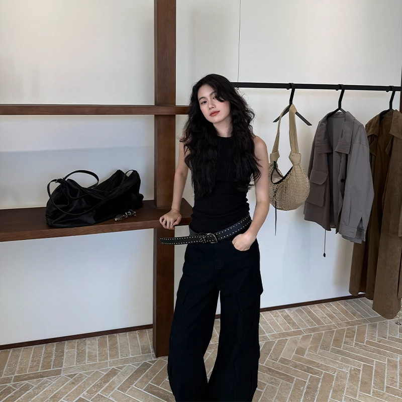 Seyora【Tank top】桑蚕丝背心修身显瘦无袖上衣 D34334SY52