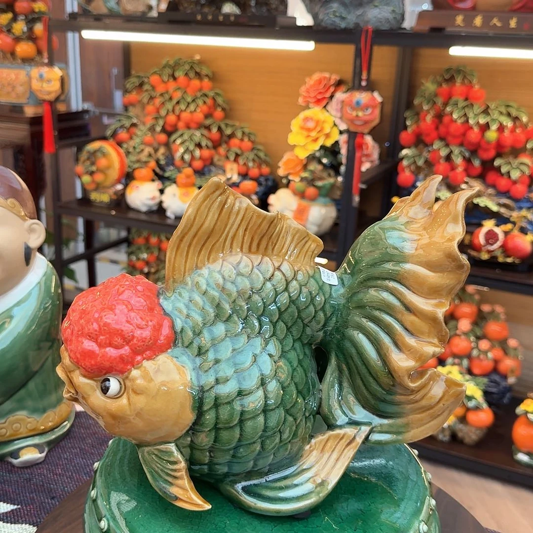 陶瓷30长金鱼精品