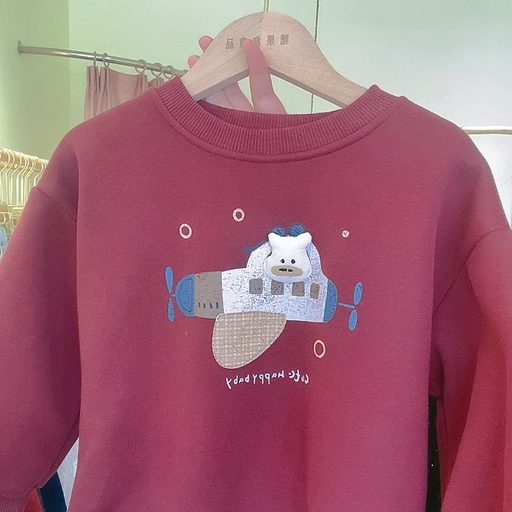 断码特价100码红色加绒卫衣