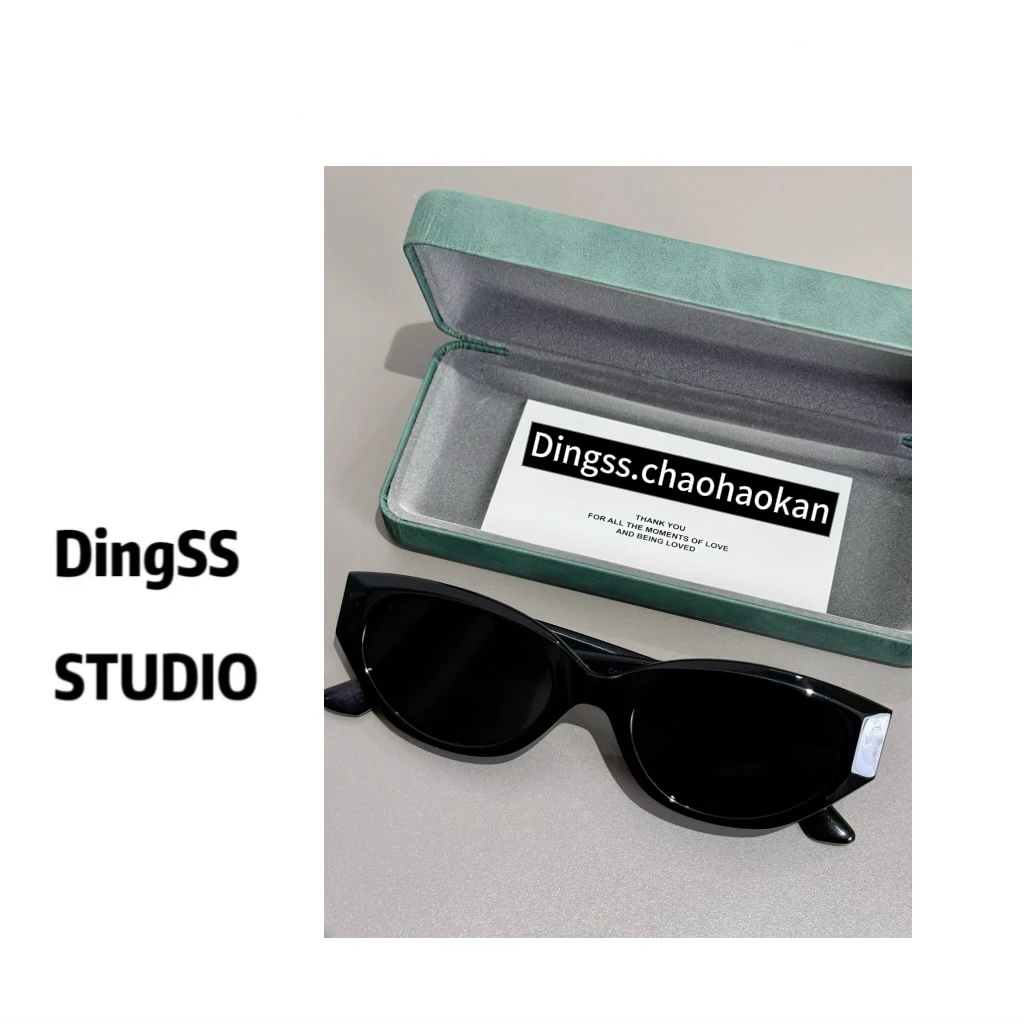 【珊珊推荐】2025欧美风复古猫眼窄框时尚高级感墨镜