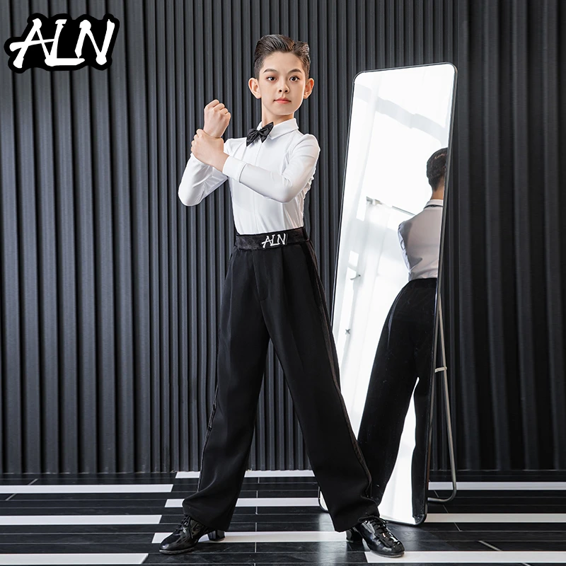 ALN拉丁舞2025秋冬男童西装比赛表演服专业规定服少儿摩登舞套装