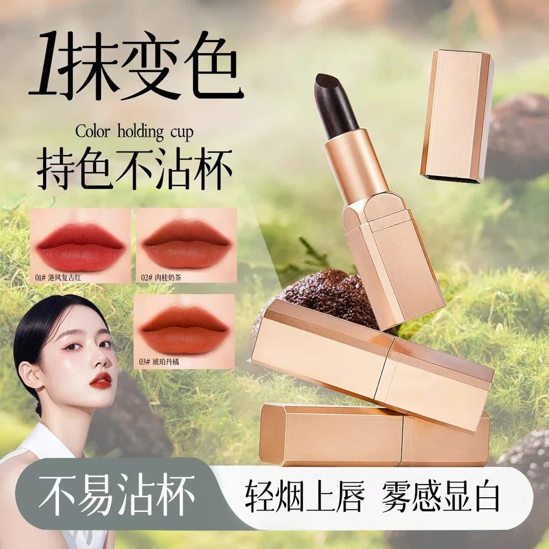 黑松露奢润魔法秘境不沾杯口红保湿持色显白持润雾面哑光不易掉色