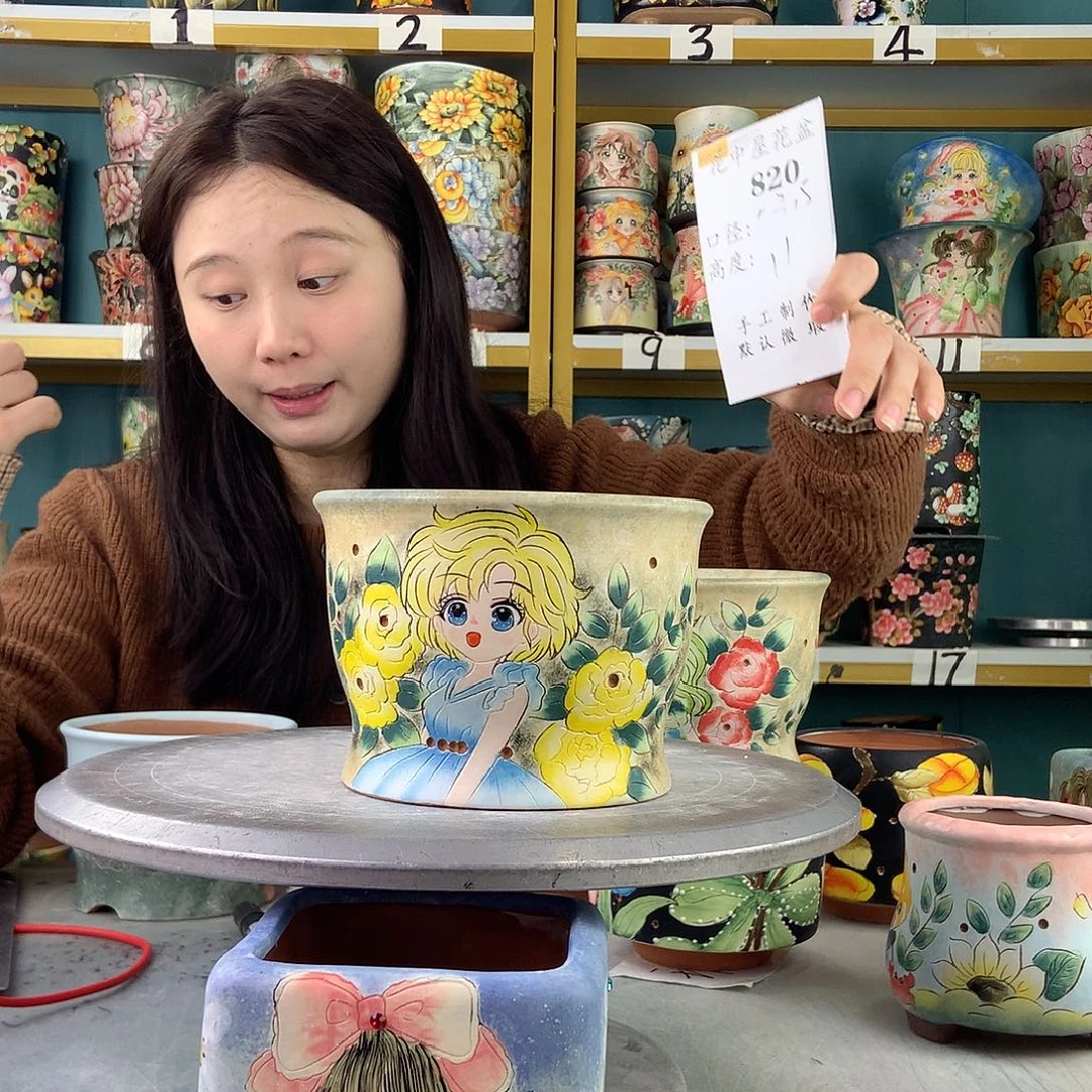 陶景德镇手工花盆820