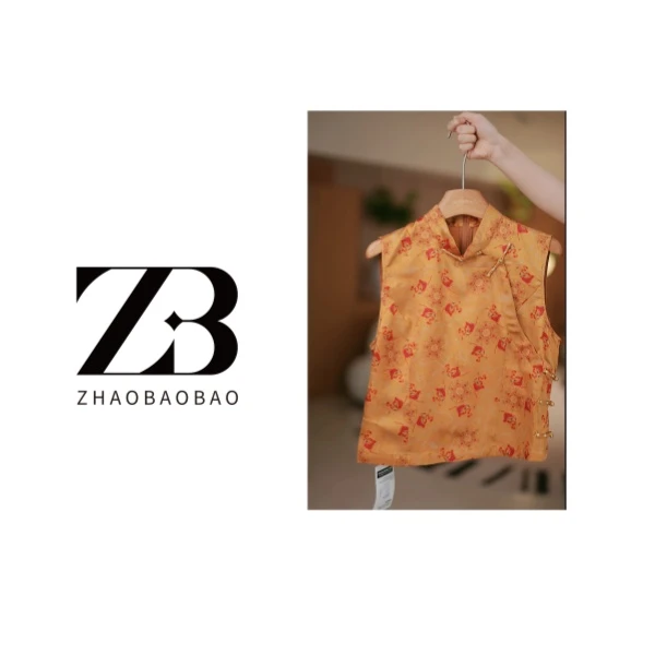 【ZHAOBAOBAO】”敦煌飞天“宫廷氛围感！金红纹样马夹