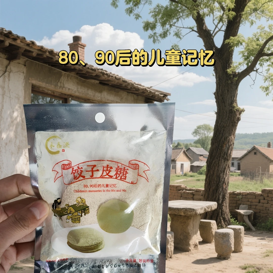 手工饺子皮糖薄皮饼面皮糖80、90后经典零食小吃解馋追剧必备零食