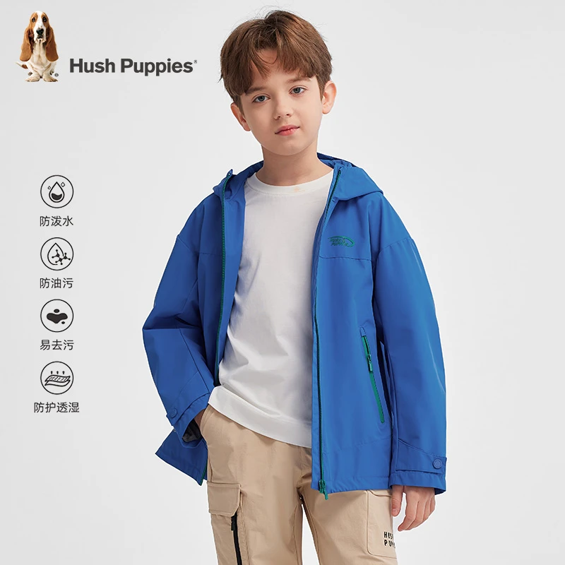 【三防休闲外套】暇步士童装2025春季新款儿童宽松户外运动三防外套
