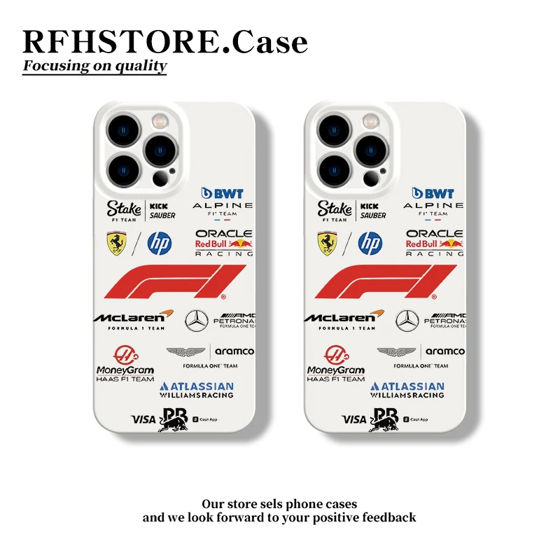飞虎胜潮流F1车标适用苹果16/15pro菲林手机壳华为oppo小米13vivo