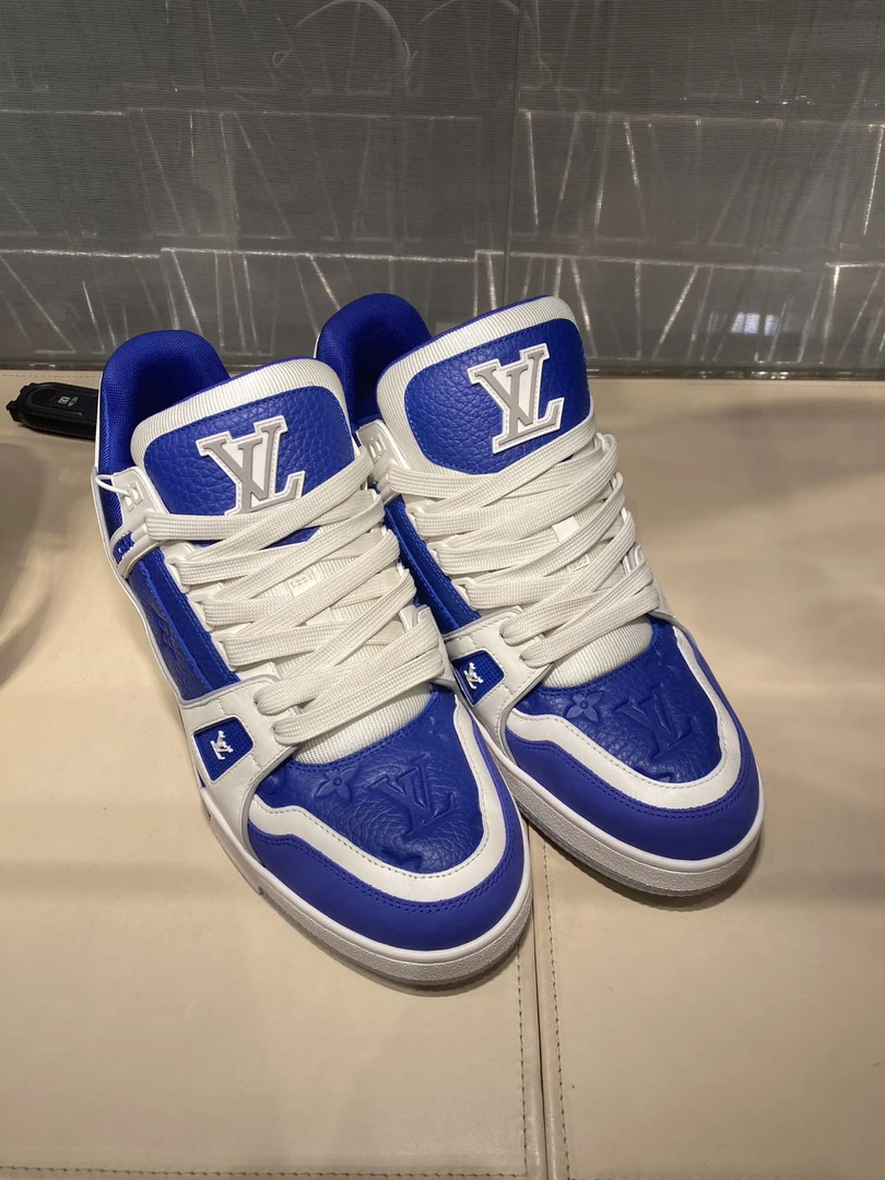 未使用 LouisVuitton/路易威登 lv trainer 蓝色板鞋