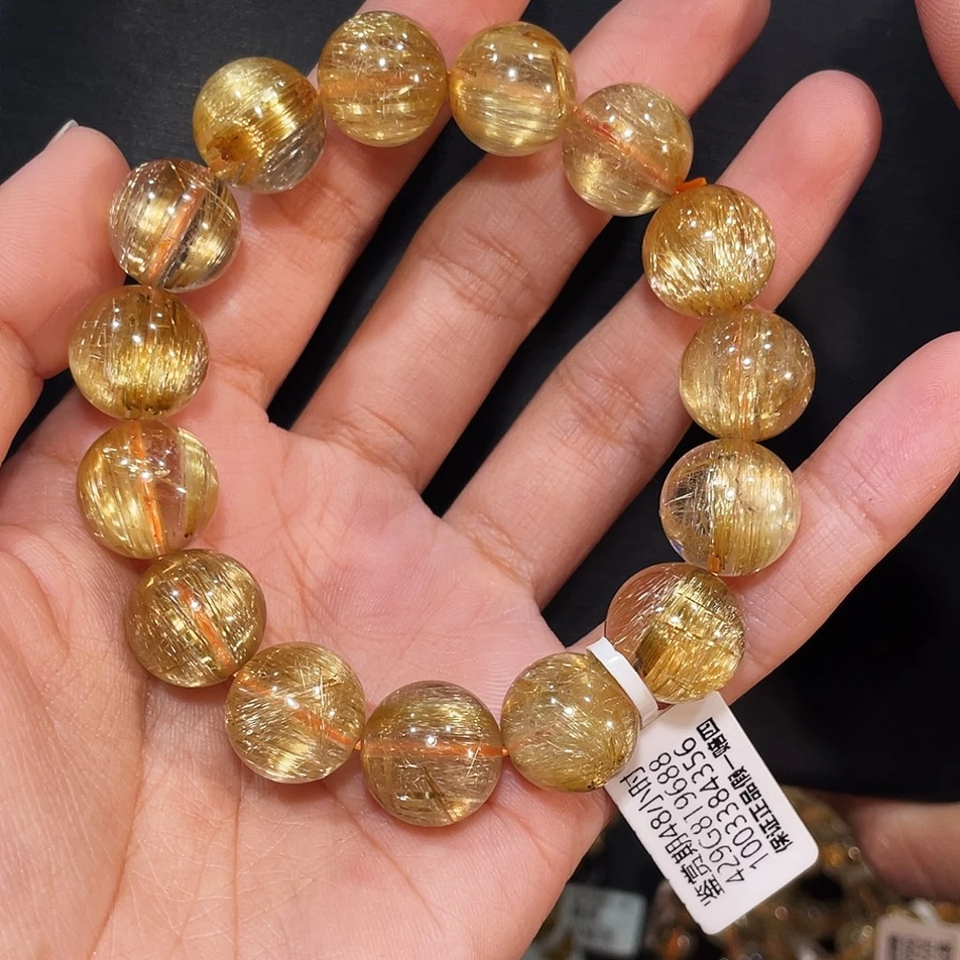 手链发晶未镶嵌收藏顺发钛晶13.9mm