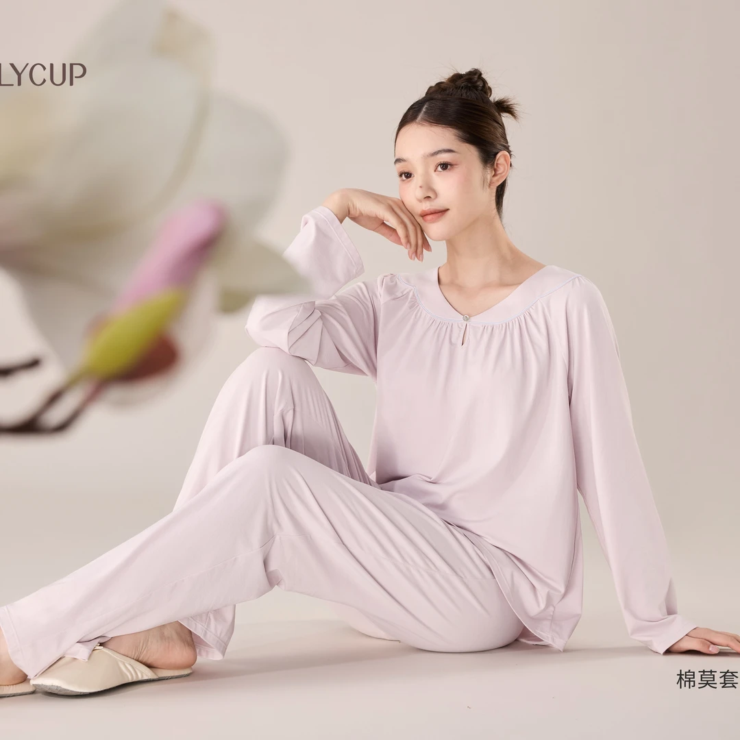 棉莫套装女家居服