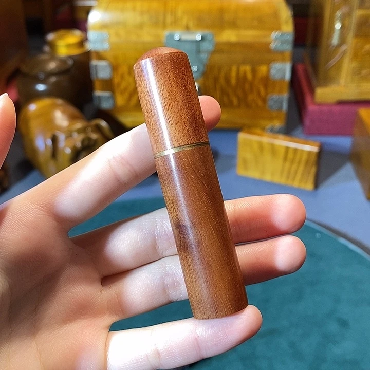 大果紫檀（缅甸花梨）牙签罐