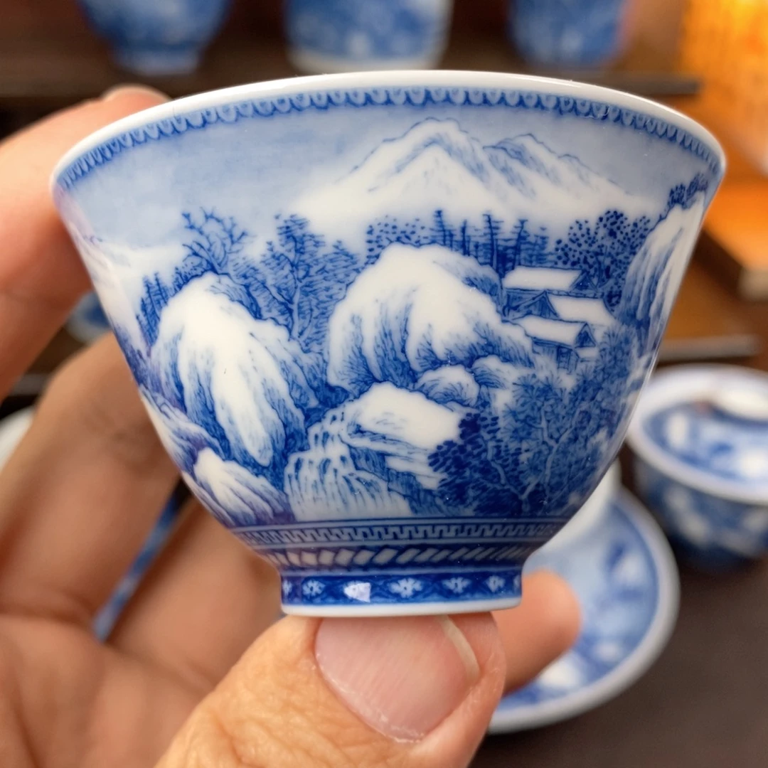 汪老师青花山水作品