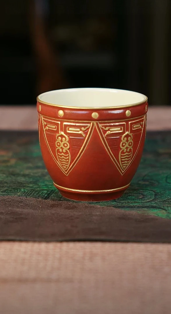 【九鼎】青铜蝉纹鼓杯