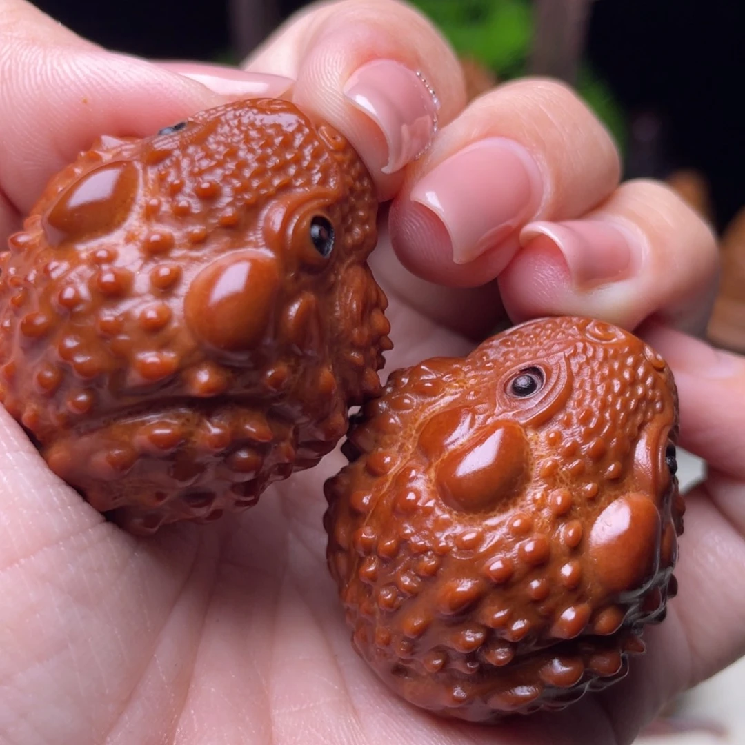 吊坠橄榄核金蟾手球3.5